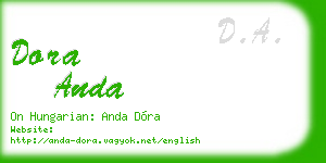 dora anda business card