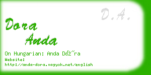 dora anda business card